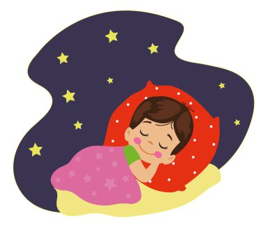 Yıldızlı Gece ve Uyuyan Tatlı Çocuk