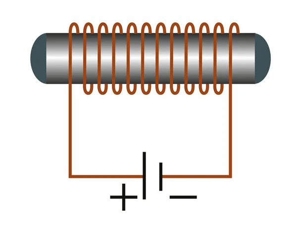 Eloktromagnes Pole Magnetyczne Prąd Elektryczny — Zdjęcie stockowe