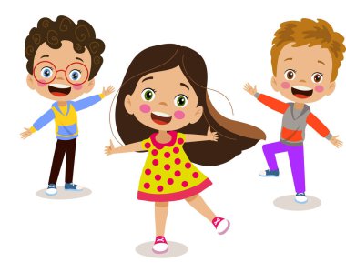 Sevimli mutlu çocuklar sırt sırta