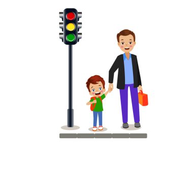 Kaldırımdaki trafik ışıkları yayaydı.