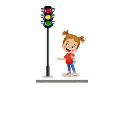 Kaldırımdaki trafik ışıkları yayaydı.