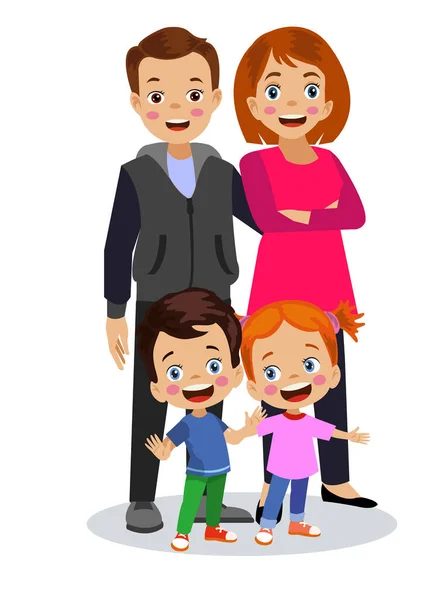 Parents Children Together Family — Stock Vector