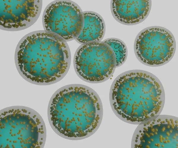 Micro Nano Bulles Comme Nouvel Outil Livraison Médicaments Dans Fond — Photo