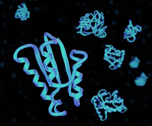 에퀴오린 단백질은 해파리 Dna 로부터 만들어 — 스톡 사진