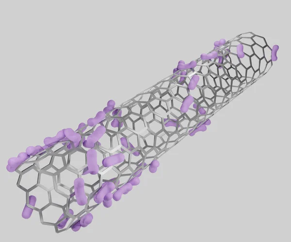 Nanotubos Carbono Administración Medicamentos Medicamentos — Foto de Stock