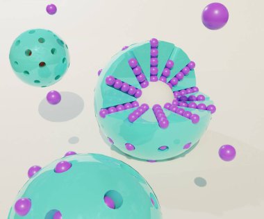 Kapsülleşme mezosporöz silika nanopartiküller uyuşturucu teslimatı 3 boyutlu