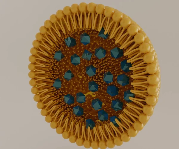 Nanopartícula Lipídica Sólida Sln Farmacêutica Para Entrega Medicamentos Com Nanodrugs — Fotografia de Stock