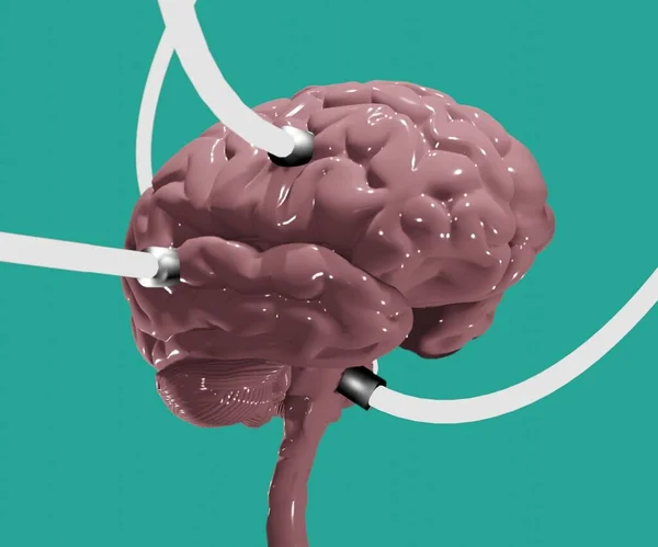 Ilustración Cerebro Humano Biodiseñado — Foto de Stock