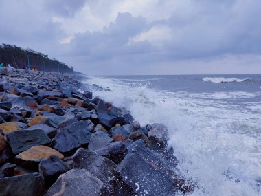 Hindistan 'da deniz manzarası çok güzeldir. Hindistan 'daki Digha sahili..