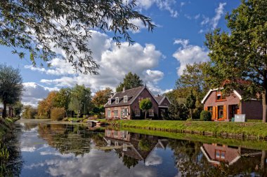 Het Alblasserwaard polder manzara