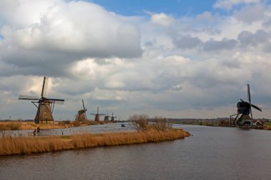 Het Alblasserwaard polder manzara