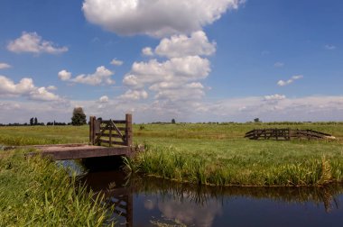 Het Alblasserwaard polder manzara