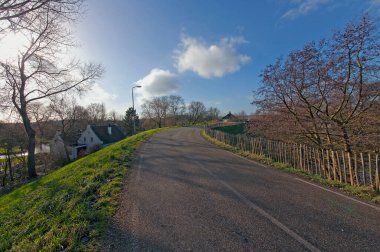 Het Alblasserwaard polder manzara