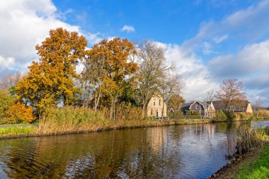 Het Alblasserwaard polder manzara