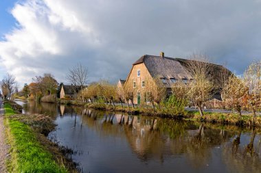 Het Alblasserwaard polder manzara