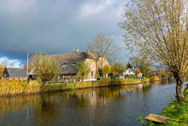Het Alblasserwaard polder manzara