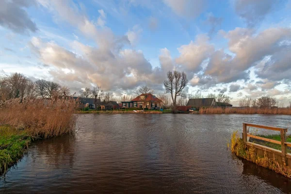 Het Alblasserwaard polder manzara