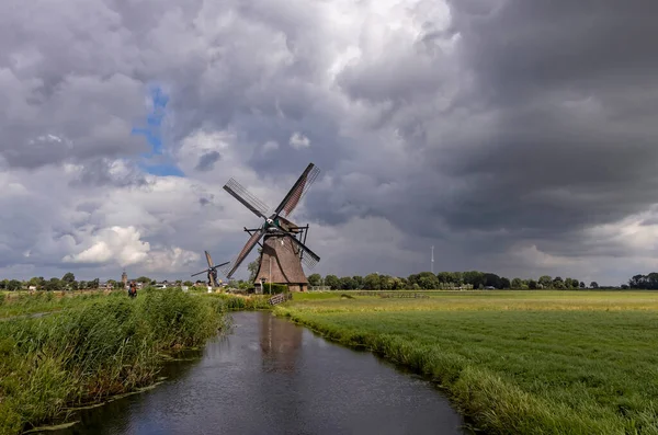 Het Alblasserwaard Polder Manzara — Stok fotoğraf