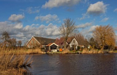 Het Alblasserwaard polder manzara