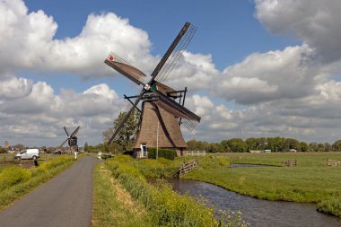 Het Alblasserwaard polder manzara