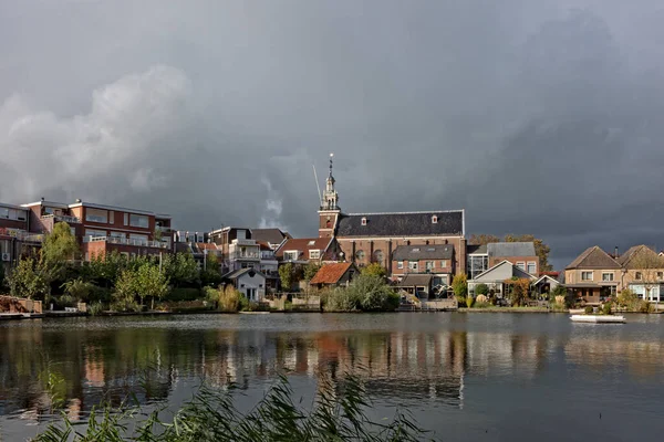 Het Alblasserwaard Polder Landschap — Stockfoto