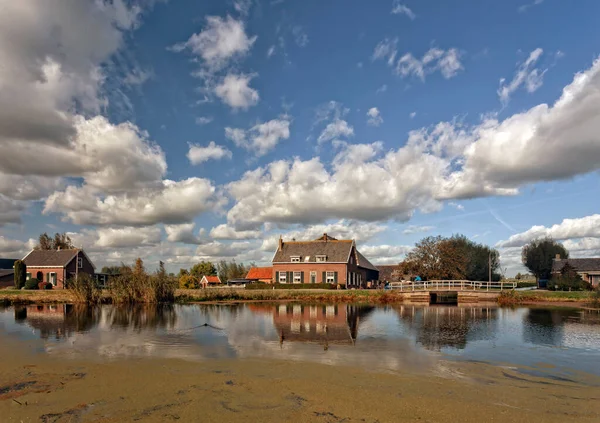 Het Alblasserwaard polder manzara
