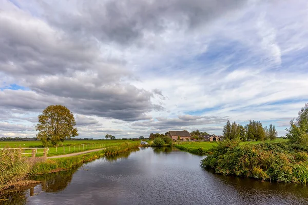 Het Alblasserwaard polder manzara