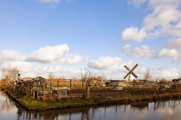 Het Alblasserwaard polder manzara