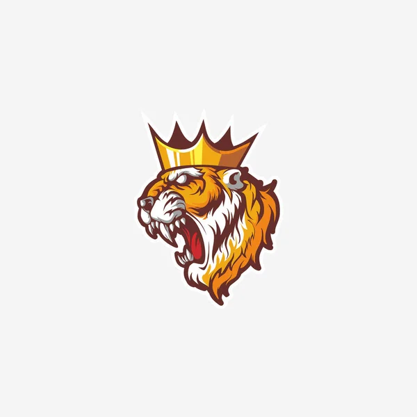 Tiger Crown Icon Vector Illustration — Stock Vector