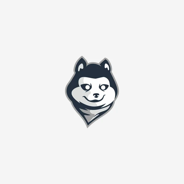 Cute Dog Head Logo Template Vector Icon Illustration — Stock Vector