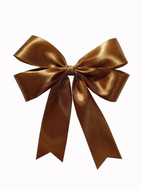 Renkli gerçekçi çikolata rengi kahverengi fiyonk ve hediye paketleme elementleri için kurdele. Sevgililer günü, Noel, doğum günleri için pembe saten el yapımı yay vektörü.