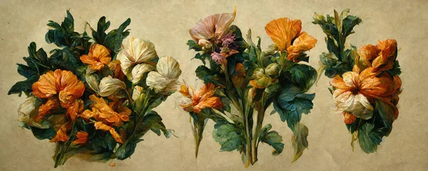 Design Flores Inspirou Meu Trabalho Michelangelo Arte Papel Parede Floral — Fotografia de Stock