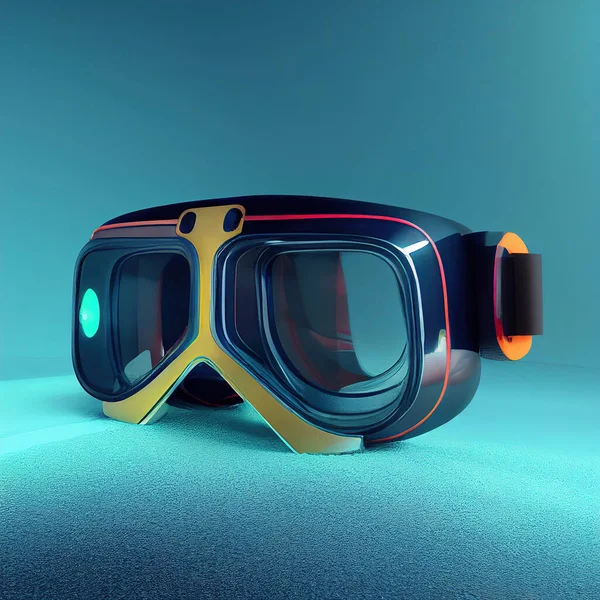 Gafas Baño Futuristas Alta Tecnología Ilustración Renderizado Futuro Del Diseño — Foto de Stock