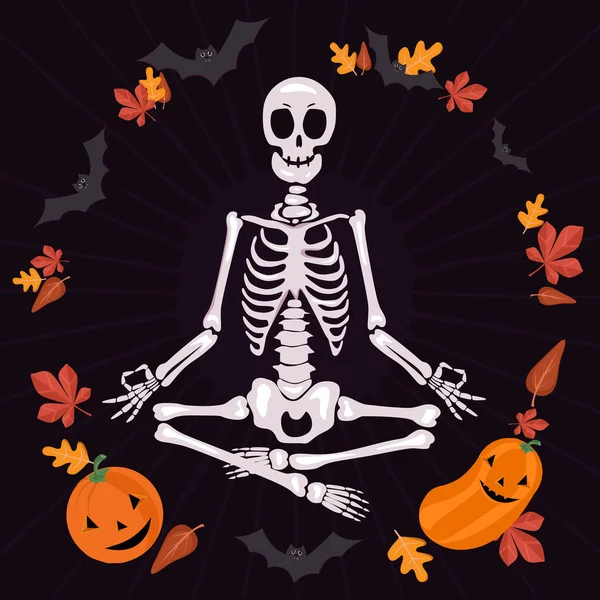 Cadılar Bayramı iskeleti meditasyonu Ürünün tüm unsurları yüksek çözünürlüklüdür ve kalite kaybı olmadan boyutu kontrol edebilirsiniz.