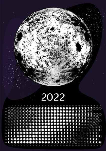 Ay Takvimi 2022 Siyah Güney Yarımküre