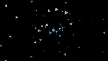 Noktaları ve 2D Üçgenleri taşıyan soyut dijital bağlantı... teknoloji arka planı.