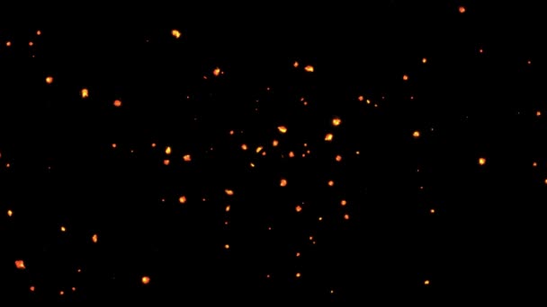 Abstract Gold Fire Bright Particles Flares Space Gold Bokeh Particles — Stock Video
