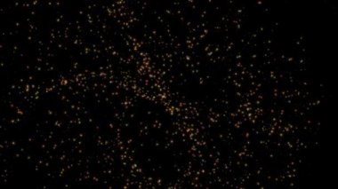 Arkaplan parlayan parçacıklar, yıldızlar ve ışıldayan akış, ışıl ışıl parıldayan 45 'likle soyut arkaplan 