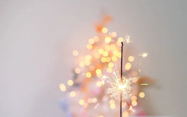 Prachtige Schitteringen Van Sterretjes Achtergrond Van Nieuwjaarsbokeh Kerststemming Glitter Feestelijke — Stockfoto