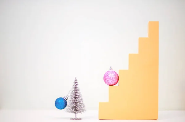 Fondo Navidad Abstracto Formas Tendencia Navidad Composición Año Nuevo Enero — Foto de Stock