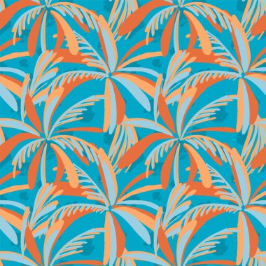  Kusursuz doğal, palmiye ve yapraklarla egzotik desen