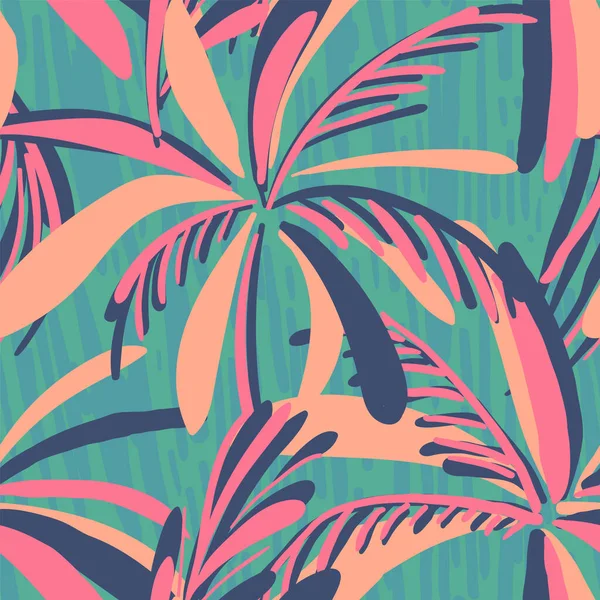  Kusursuz doğal, palmiye ve yapraklarla egzotik desen