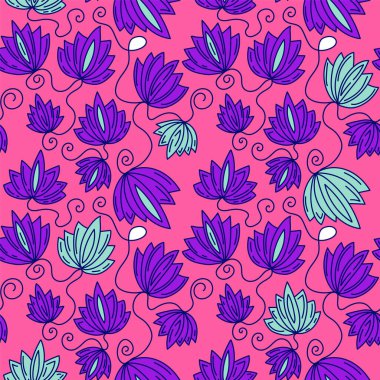  Tekstil, doku ve ambalaj için kusursuz el çizimi sevimli desen