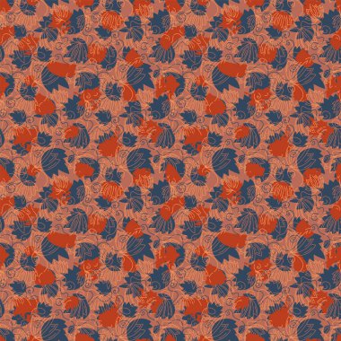  Tekstil, doku ve ambalaj için kusursuz el çizimi sevimli desen