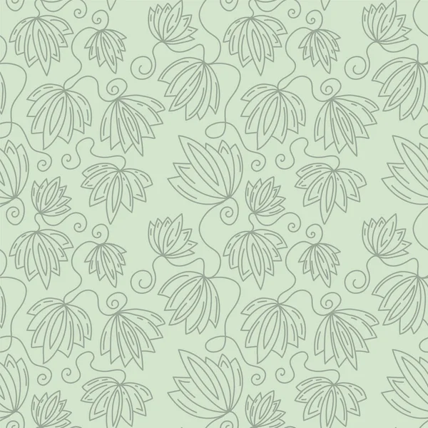 Patrón Lindo Floral Dibujado Mano Sin Costuras Para Textie Textura — Archivo Imágenes Vectoriales