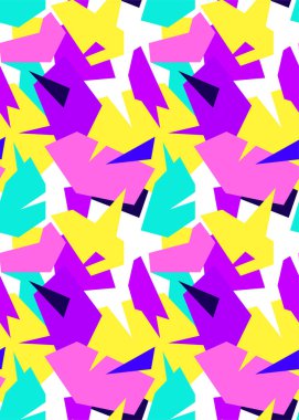  Renkli eğri geometri şekilli soyut, pürüzsüz desen