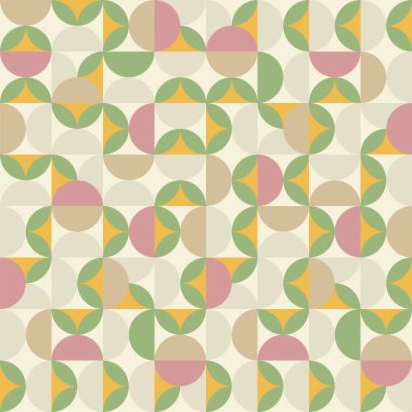  Geometri renkli süslemelerle kusursuz desen