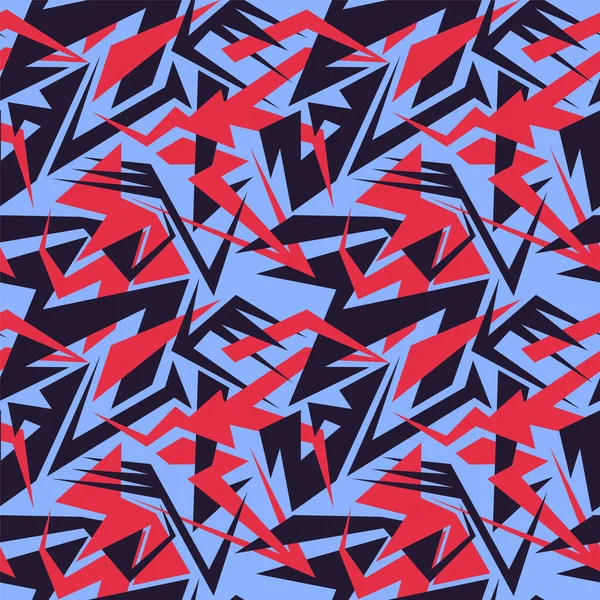 三角形の幾何学的要素を持つシームレスな抽象パターン — ストックベクタ