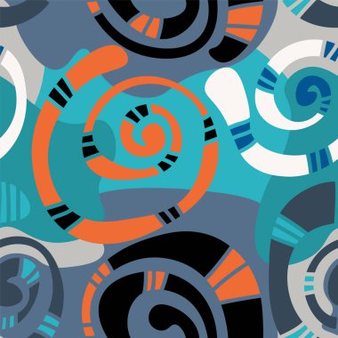  Alışılmadık dekoratif daire desenli kusursuz desen 