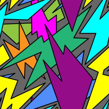  Kentsel eğri üçgen elementleri ile kusursuz soyut desen